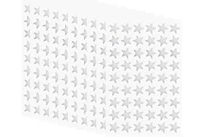 HYBSK Hylabelest 13mm Foil Star Metallic Stickers Reward Charts Star Silver Seals Labels 540 Pack (Silver)
