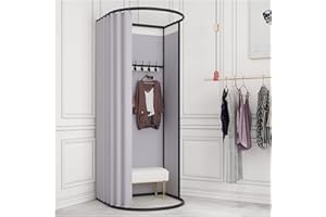 FWTXZTER Spogliatoio Mobile, Camerino Portatile 200X100X95CM Spogliatoio a Pavimento Staccabile, Camerino Negozio di Abbigliamento Protezione della Privacy Camerini per Centri Commerciali e Ufficio