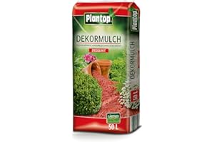 PLANTOP Bark Mulch Decorative Mulch 50 L Brick Red Garden Decorative Mulch 50 Litres Decorative Mulch