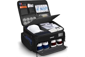 LOINTET Golftrunk organiserare, vattentätt bilgolfskåp med separat ventilerat fack för 2 par skor, golfförvaring för bollar, t-shirts, mössa, kläder, handskar, tillbehör, gåvor till män, kvinnor