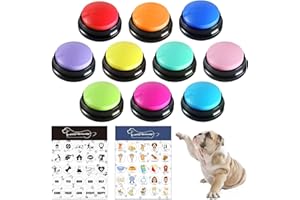 BFYDOAA 10pcs Voice Recording Button Dog Communication Buttons Record Answer Buzzers,30 Second Record & Playback, for Kids Study Game, Pet Training