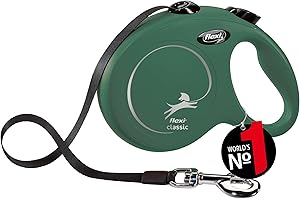 flexi Classic L - Cinghia da 5 m, colore: verde oliva, per cani fino a 50 kg