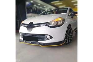 ELIT TUNING STORE Lot de 3 lèvres de pare-chocs avant pour Renault Clio 4 2011-2019 - Kit de carrosserie 6 couleurs - Accessoires de voiture - Répartiteur diffuseur à rabat - Pièces extérieures de