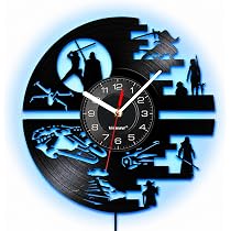 Viiluuxr Vinyl Record LED Wall Clock 12 Inch Mood Light Neon Clock