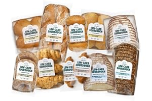 Robert Andrew Low Carb Sourdough Christmas Bundle - Wholegrain Bloomer, White Bread, White & Brown Rolls, Sourdough & Chocolate Crossaints, Baguettes, Seeded Loaf, Sesame Bagels, Brioche Rolls