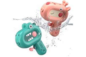 VBRHFRIF 2 Pieces Cartoon Animal Water Gun - Mini Squirt Gun for Children