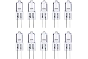 Rpanle Lámparas Halógenas G4, 12V 20W, Bombilla Halógena G4, 3000K Blanco Cálido, para Iluminación del Paisaje, Luz del Gabinete, Candelabro, 10 Piezas
