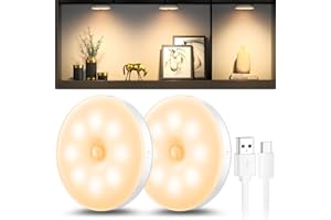 daphomeu Dimmerabile Luce Notturna Sensore di Movimento USB Ricaricabile, Lampada Sensore di Movimento Interno, Luce Calda per Corridoio della Cucina, Scala, Camera dei bambini, Armadio (2)