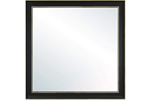 Chely Intermarket, espejo de pared cuerpo entero 70X70 cm (77,50x77,50cm)/ Negro/Mod-155, ideal para peluquerías, salón, recibidor, Comedor, Dormitorio y oficinas. Fabricado en España. Material madera