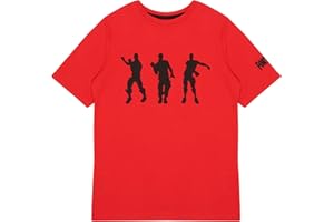 Popgear Fortnite Dance Moves Boys T-Shirt Dla dzieci i młodzieży Red, Czerwony, 158