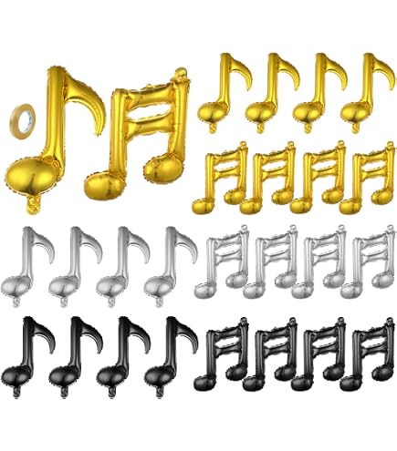 Décoration Musique Cindeer Lot De 8 Notes De Musique - Décorations De Fête D'anniversaire Musicales à Suspendre - Guirlande De Notes De Musique En Papier - Bannière Pour Anniversaire Des Années 50