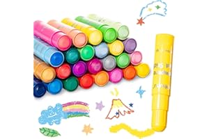 Ohuhu Tempera Paint Sticks for Kids, 36 Colours Washable Quick Drying Non-Toxic Solid Paint Sticks for children on Paper Glass Rock Wood Ceramic Canvas Egg