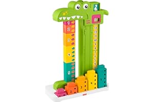 Fisher-Price L’Alligator des Additions Jouet pour Apprendre à Compter avec 10 Blocs à empiler, pour Les Enfants à partir de 3 Ans, JCT13