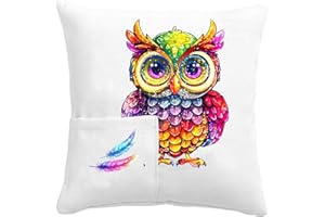 CALCA 10 Pack Sublimation Tooth Fairy Pillowcase Pocket Pillow Cover, Sublimation Blank White Linen Tooth Fairy Pocket Pillow Case Cover (7.87" * 7.87") (White Color)