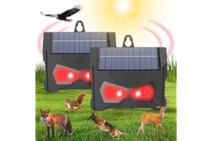 YUCEN 2 Packs Solar Animal Repeller Outdoor- Animal Repeller Outdoor -Skunk Repellent- Raccoon Repellent Outdoor - Coyote Deterrent-Fox Repellent - Predator Eyes Animal Deterrent