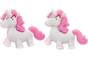 Bluebubble MY BABY UNICORN Pink Unicorn CLIP ON Earrings on Gift Card