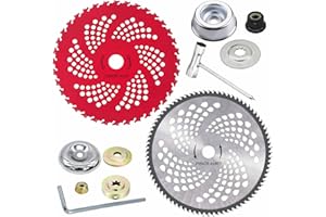 IRmm 9" x 36 Teeth Carbide Tipped Brush Cutter Blades & 10" x 80 Teeth Weed Trimmer Blades for Brush Cutter, Trimmer, Weed Eater