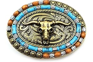 Namvo Western klamra do paska z głową krowy klamra do paska vintage męska klamra do wymiany i dekoracji