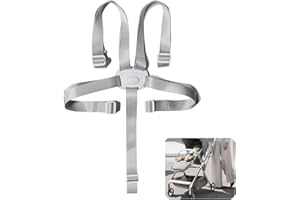 Rumgug 5 Punkt Gurt Sicherheitsgurt, Ersatz-Sicherheitsgurte für Baby Kinderwagen Hochstuhl, Hochstuhlgurte Verstellbare Wandelbare Gurte Multifunktional Kinderschutzgurt Buggy (Grau)