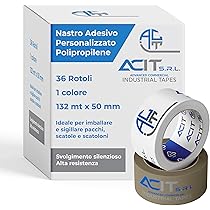 Nastro Pacchi Marrone Nastro Imballaggio MEDEL 36 Rotoli - Avana 48mm X 60m, Per Traslochi E Spedizioni Nastro Pacchi Marrone MEDEL 48mm