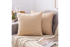MIULEE 2 Piezas Fundas de Cojines Almohada Caso de la Cubierta del Amortiguador Decorativo Compuesto de Lino de Imitación con Poliéster Duradero Decoración para Sofá Cama 60x60cm Lino Ligero