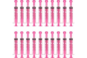 FINEASY Jeringa de plástico, jeringas desechables de 10 ml y 5 ml con tapa, jeringa de plástico sin aguja, jeringas estériles para alimentación de animales, rellenar, alimentación de mascotas,