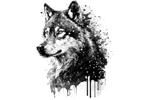 Samunshi Wilder Wolf Aufkleber Autoaufkleber für Motorrad Fahrrad Roller oder Auto Sticker Fahrrad MTB Mountainbike Rennrad Viking Wikinger (8x10cm Wilder Wolf)