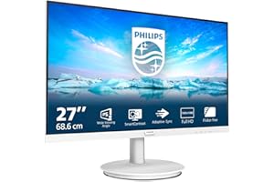 Philips 271V8AW Monitor 27 Pulgadas FHD, 100Hz, IPS, 4 ms GtG, Adaptive Sync., Altavoces (1920x1080, 1x HDMI 1.4), Blanco