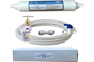 THE WATER FILTER MEN Kit de filtro, tubería, manguera para fontanería de frigorífico americano, compatible con Samsung, LG, Bosch, Daewoo, GE y todos los otros modelos