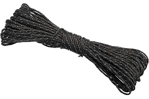 PATIKIL 65 fot reflekterande Guyline camping paracord, 2 mm tältsladd Guyline rep nylon paracordrep för camping tält presenni