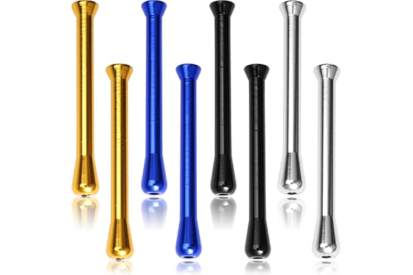 8 stycken dragrör, bärbara dragrör av aluminium | 67 mm dragrörsats, snifferrör, dragrör set (guld/silver/svart