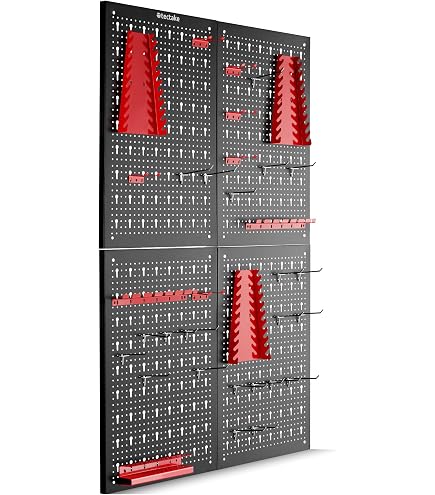 VON STEINEICH Porte-Outils Mural Jardin 2x40 Cm – Organisateur Balais, Houes, Râteaux Avec Crochets Antidérapants, Fixation Vis – Rangement Garage Atelier
