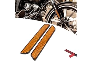 IUVWISN 1 paia di riflettori laterali per forcella della moto, adesivi riflettenti per Dyna Softail Slider Sportster XL FXD Cruisers, 2 pezzi