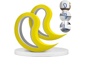 Stoppy, Stoppi, stoper/klin do okien i drzwi, klamra, hak, zestaw 2 szt. (dostępny w 14 kolorach) (żółty)