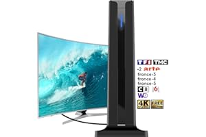SZKALAK Antenne TV Intérieure HD pour TNT – Installation Facile & Rapide, Réception Numérique Ultra-Stable, Capte Chaînes Gratuites & Locales, Idéale pour Smart TV et Radio