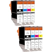 ESMONLINE 10 Kompatible Tintenpatronen Für Canon PIXMA – Ersetzt PGI-5 & CLI-8, Hohe Reichweite, 2 Jahre Haltbar