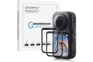 NEWZEROL 2 stycken skärmskydd kompatibel med Insta360 X6 | [Kantskydd] 3D kolfiber kantfilm bubbelfri högupplöst reptålig fil