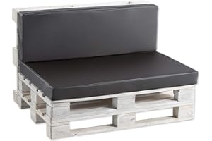 Gutekissen® Palettenkissen Palettenauflagen PF (Eckkissen 60x40, Kunstleder Anthrazit)