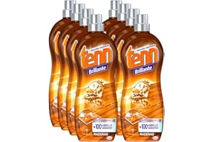 Tenn Brillante Maderas - Pack de 8 unidades - Limpiador para suelos de madera o parquet. Efecto reparación y brillo 100% duradero en superficies dañadas - 1,25 Litros