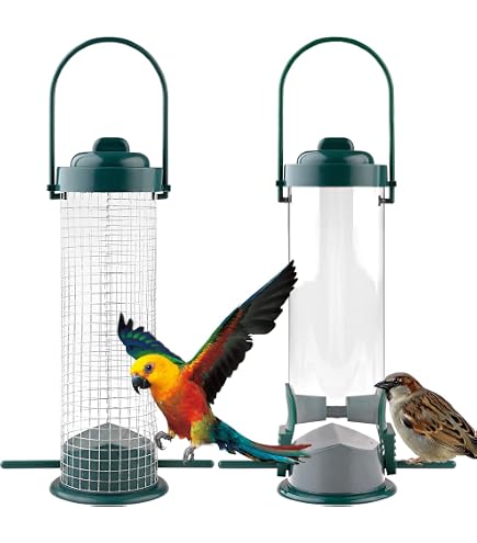 Paquete De 2 Comederos Para Pájaros Para Colgar Al Aire Libr 