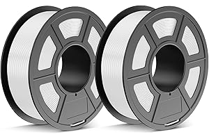 JAYO PETG filament 1,75 mm, biały, 2,2 kg, PETG wysoka wytrzymałość, dokładność pomiaru +/- 0,02 mm, szpula 2,2 kg do większości drukarek FDM 3D