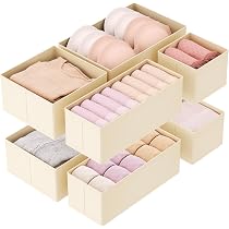 4 Organisateurs Tiroir Non Tissé - Range Chaussettes, Sous-vêtements - Gain De Place