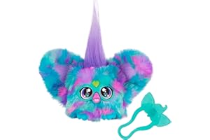 Hasbro Furby Furblets, MER-May, Peluche Electrónico, Tamaño Mini, Juguete para Niñas y Niños de 6 Años o Más, Pilas Incluidas, Coleccionable, Colores Fantasía, Accesorios Resistentes, Muñeco Navidad