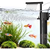Hygger Aquarium Inner Filter, 300L/H 5W Adjustable Fish Tank Filter, Quiet Power Aquarium Internal Water Filter for 15-55 Lit