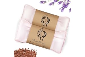 Hihealer Silk Eye Mask Set of 2 Lavender Weighted for Sleeping, Yoga, Spa, Meditation, Wet and Cold Compresses, Self-Care Relaxation Gifts Women