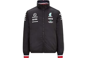 Mercedes-AMG Petronas Formule One Team - Offizielle Formel 1 Merchandise 2021 Kollektion - 2021 Leichte gefütterte Team-Jacke - Schwarz - M
