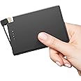 Auskang 3500mAh Mini Power Bank, Portable Charger with Built-in Cable, Small External Battery Pack Compatible with iPhone (excluding iPhone 15 series)