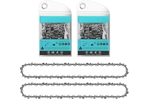 HOIIME 2 Pack Chainsaw Chain for 12 Inch (30cm) Bar, Low Kickback Saw Chain 64 Drive Links, 1/4"" Pitch .043"" Gauge Replacement Chain fits for Stihl 36700000064 (71 PM3 64)