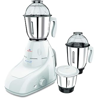 Bajaj Plastic GX 8 750 DLX 750W Mixer Grinder with 3 Jars, White
