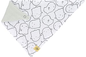 LÄSSIG Baby Kinder Muslin Bandana Lätzchen Baumwolle Druckknopf saugfähig doppellagig beidseitig tragbar/Bandana Little Spookies